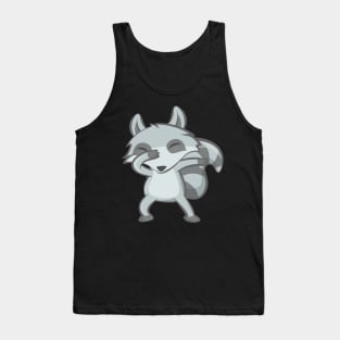 Cute Dabbing Raccoon Shirt Animal Costume Funny Dance Tank Top